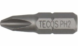 Tecos Bits PH2 x 25mm x 1/4" Stål S2  3pk