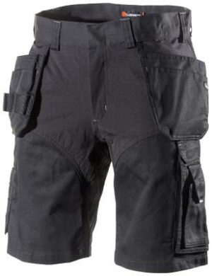 L.Brador Shorts 1844PB m/håndverkslommer Stretch Sort