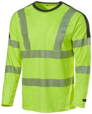 L.Brador T-skjorte 6121P Langermet Gul/Sort KL.3