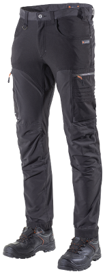 L.Brador Arbeidsbukse 1030P Fullstretch Svart