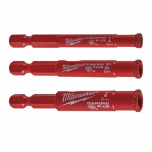 Milwaukee Diamantborsett 6-8-10mm m/bitsfeste
