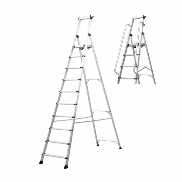 Khiment Gardintrapp 10-trinn P56-5 GS m/rekkverk NY MODELL (PH 245cm)