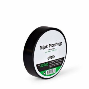 Tape PVC 50mm X 20m Sort 33946  (60 rull i kart)